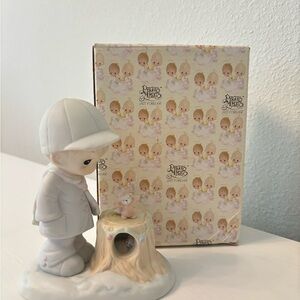 Precious Moments White and Pink Figurine with Box